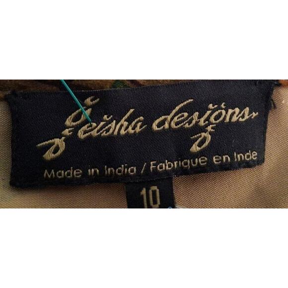 Geisha Designs Paulette Pleated Velvet Floral Midi Skirt NWT - Picture 3 of 5